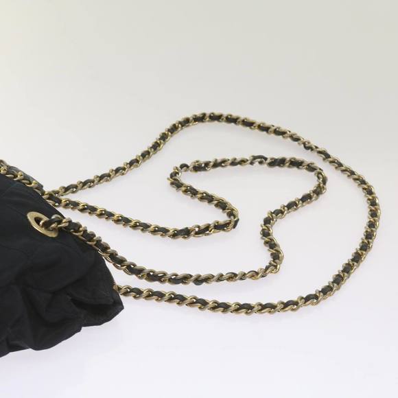 PRADA Quilted Chain Shoulder Bag Nylon Navy Auth ar11409 - Picture 14 of 16